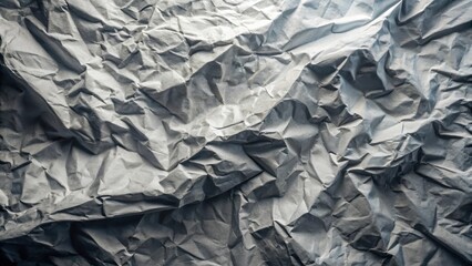 Crumpled paper texture with dark gray and white shades