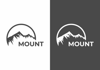 mountain symbol icon travel logo vector sticker template