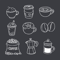 Hand-drawn Coffee Icons Collection