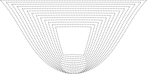 Square dashed line with blending. Futuristic technology element