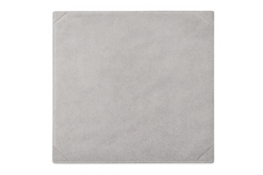 Square white fabric swatch with soft texture and felt material on a transparent background for design projects - Powered by Adobe
