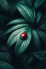Macro Close-Up of Coccinella Septempunctata or Seven-Spot Ladybug