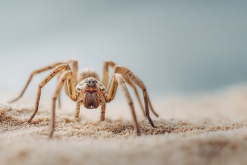 Close up macro shot of a sand spider