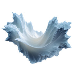 Abstract icy wave shape