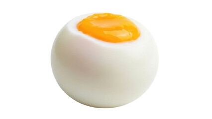 Isolated peeled salted egg, a traditional Asian food ingredient, popular in Chinese cuisine