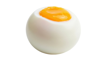 Isolated peeled salted egg, a traditional Asian food ingredient, popular in Chinese cuisine