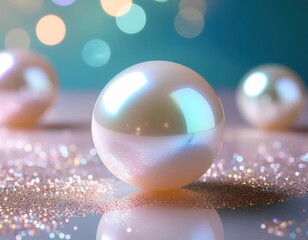 Glowing Pearls Abstract