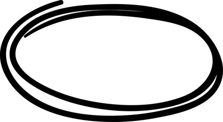 Plakat Hand drawn black oval framing important content