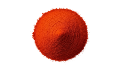 Isolated pile of red powder, ingredient for cooking and spicing food, texture, spice element