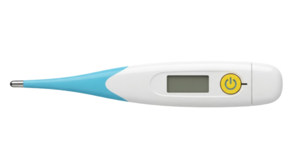 Isolated digital thermometer for checking human body temperature with LCD screen display