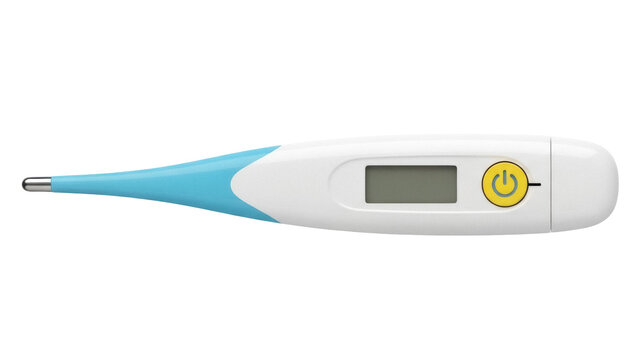 Isolated digital thermometer for checking human body temperature with LCD screen display