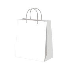 White Paper Shopping Bag With Orange Handles