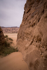AlUla Desert Rock Formations, Saudi Arabia , Dramatic Red Sandstone Landscape
