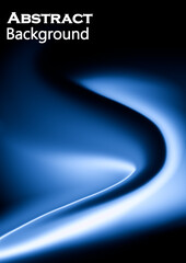 Abstract Blue Light Wave Background with Smooth Curves and Futuristic Glow