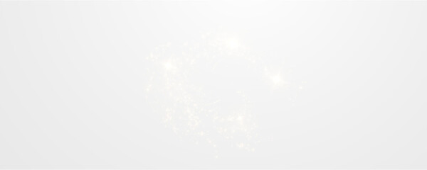 Christmas glowing bokeh confetti light and glitter texture overlay for your design. Festive sparkling gold dust png. Holiday powder dust for cards, invitations, banners, advertising.	
