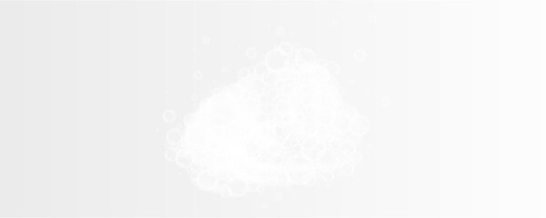 This vector template shows a bath foam with shampoo bubbles isolated on a transparent background. It can be used for advertising purposes. Mousse bath foam.