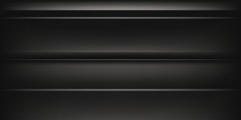 Dark studio room background. Black background with light effects. Empty dark room.