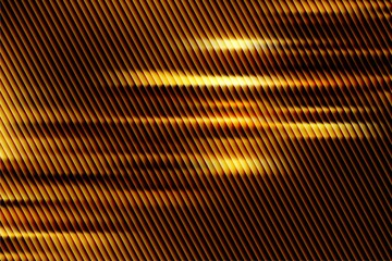 Abstract golden textured background with glowing horizontal light streaks and metallic wave pattern, luxury futuristic design for branding, posters, motion graphics and wallpapers