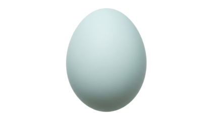 Isolated Blue Egg, a Symbol of Spring, Easter, and New Beginnings with Smooth Texture