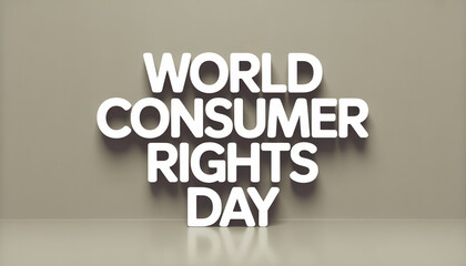 World Consumer Rights Day awareness campaign with bold text