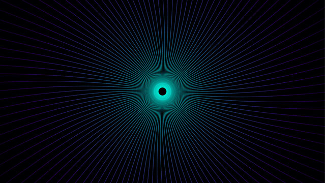 Abstract Hyperspeed Connectivity Tunnel with Blue and Purple Lines and High Tech Perspective Vector Background