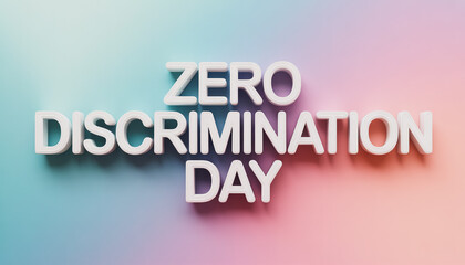 Zero Discrimination Day awareness campaign with colorful gradient background