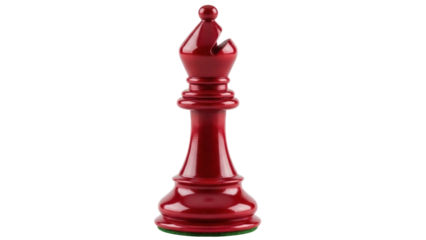 Isolated chess bishop piece, strategic game of intelligence, sport, and high competition