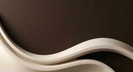 Close-up of a modern white curved architectural design element with smooth surface and elegant form