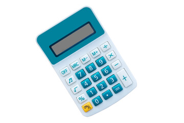 Vintage simple blank calculator isolated on white or transparent background, png cut out