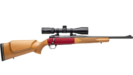 Isolated hunting rifle with scope for hunting games and shooting sports or self defense