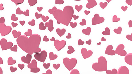Pink heart love abstract background
