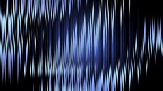 Abstract dark blue and silver digital vertical lines motion background featuring elegant shimmering light streaks with futuristic glitch effect, deep navy cyber technology visualization