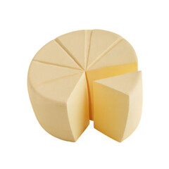 piece of cheese isolated on transparent background