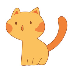 Cute cat animal cartoon vector illustration graphic