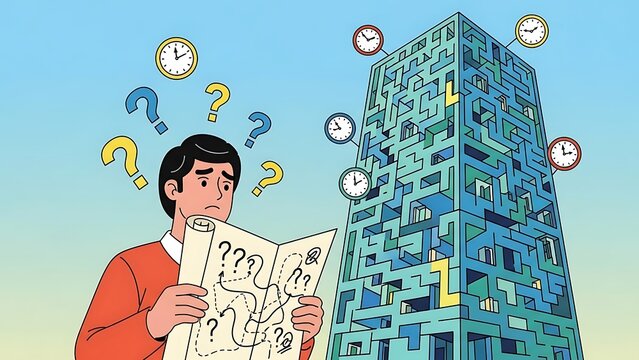 Man puzzled by building plans and construction delays