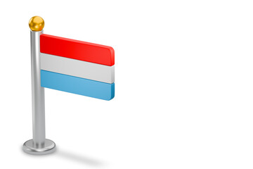 Luxembourg flag indicating European national identity concept