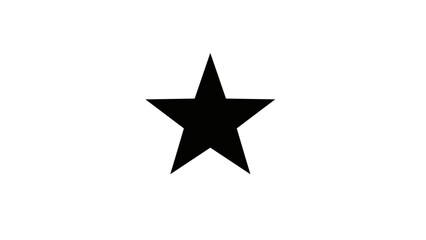 Black Five Pointed Star Shape Icon.