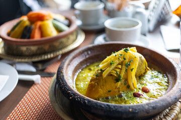 traditional Moroccan dish tajine and couscous