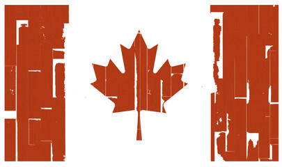  A bold, distressed red maple leaf graphic with a dark outline and splash texture. Ideal for Canadian-themed posters, decor, branding, or merchandise seeking a gritty