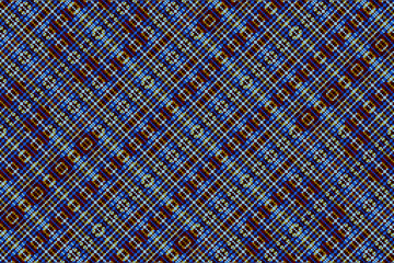 Blue and brown diagonal pixel mosaic abstract background