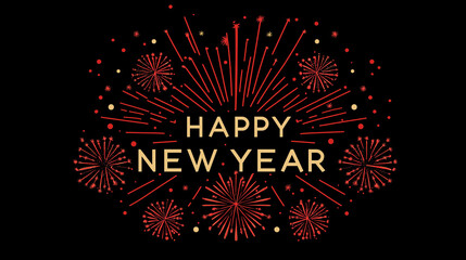 happy new year text sign gold letter design concept vector symbol font word golden 2026