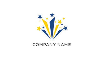 Obraz premium Company Logo Design with Stars and Shapes.