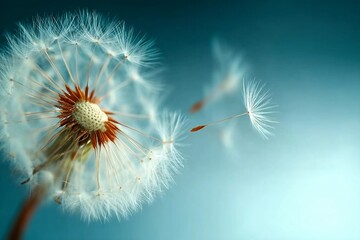 Closeup of dandelion on natural background