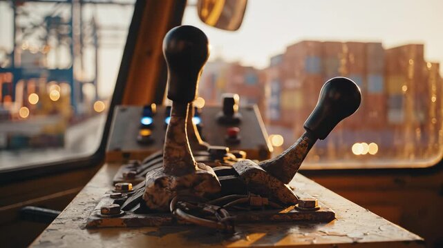 Control levers in industrial setting