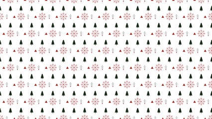 Scandinavian Christmas Minimalist Folk Pattern | Symmetrical Holiday Vector Illustration