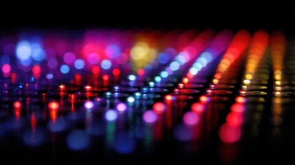 Fototapeta premium Abstract bokeh lights glowing in vibrant colors