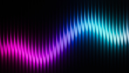 Abstract wave pattern with vibrant colors of pink and blue creating a visually striking design, perfect for backgrounds or digital art projects with a modern aesthetic © Muin