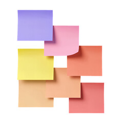 Colorful overlapping sticky notes