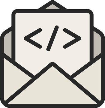 Developer Mail Filled Line Icon