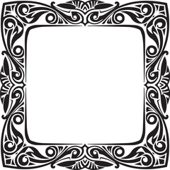 black and white frame with flowers